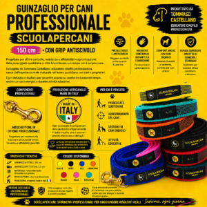 Guinzaglio per Cani Professionale Antiscivolo 150 cm Ultragrip