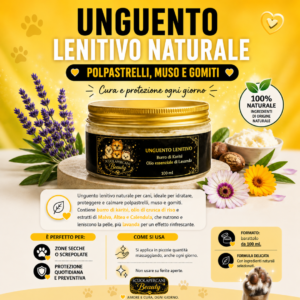 Unguento Lenitivo Naturale per Polpastrelli, Muso e Gomiti