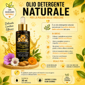 Olio Detergente Naturale per la pulizia delle Orecchie
